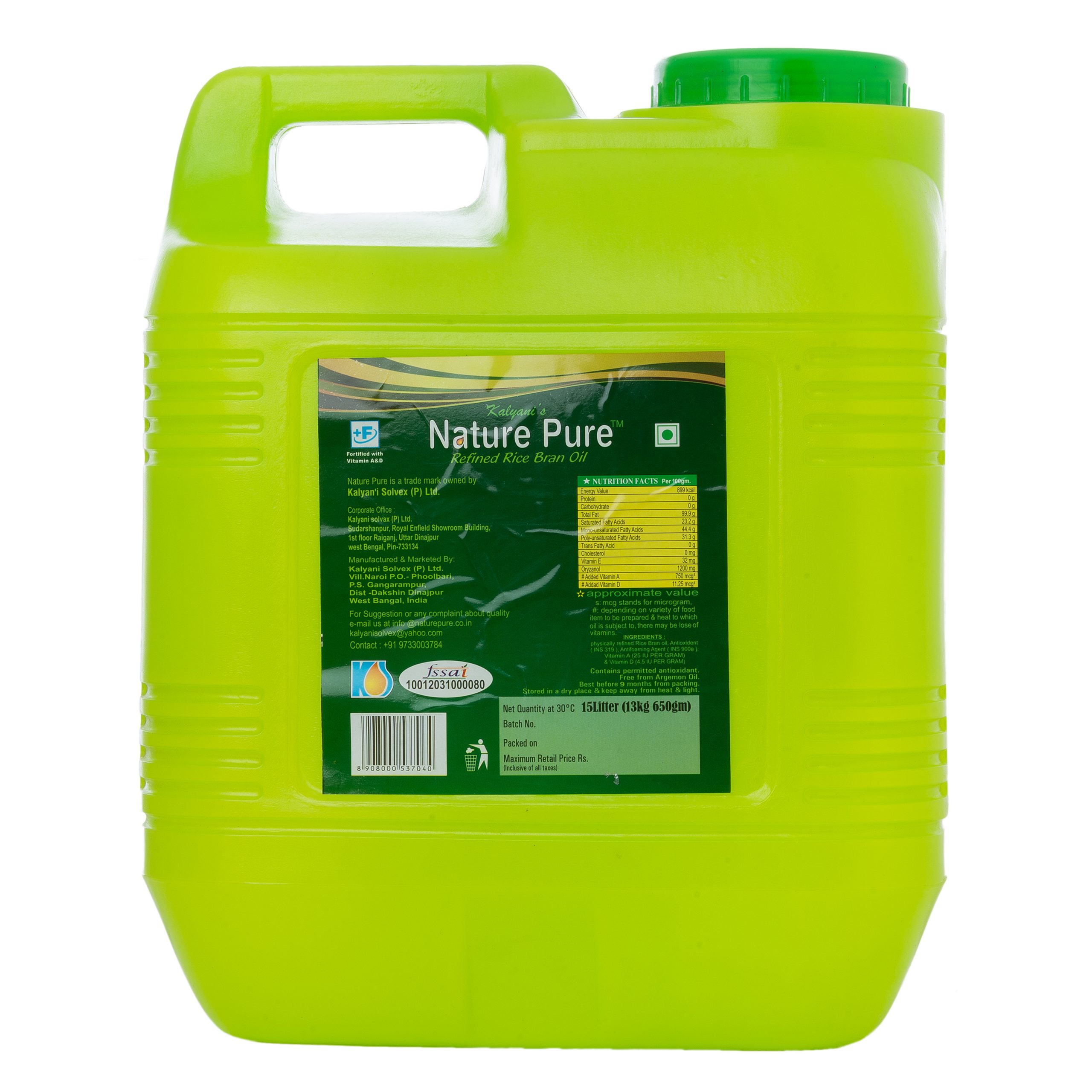 Nature Pure Rice Bran Oil second product image