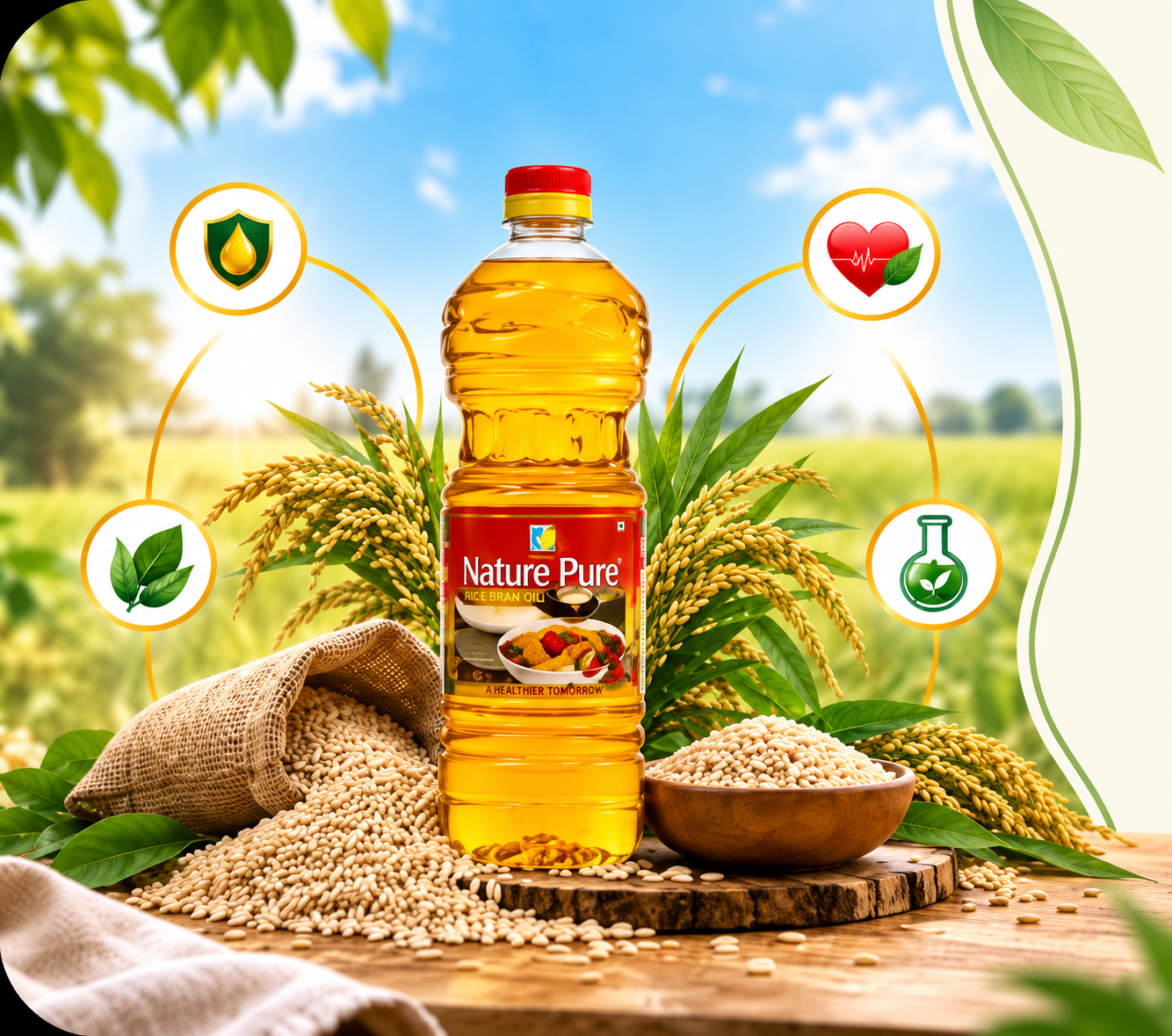 Nature Pure Rice Bran Oil